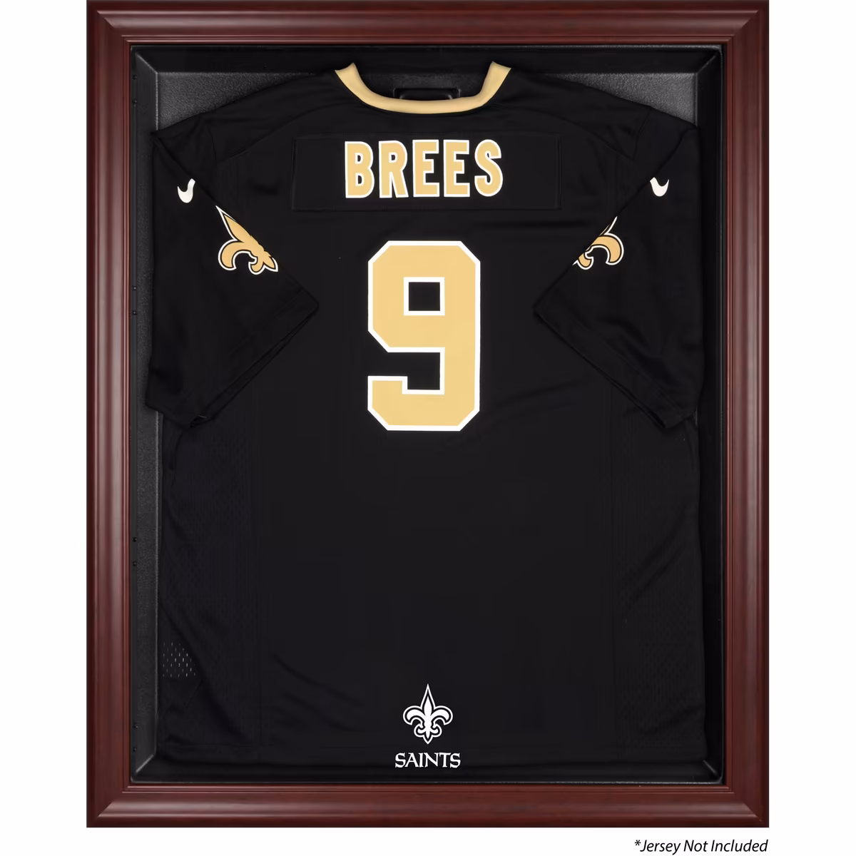 New Orleans Saints Mahogany Framed Jersey Display Case