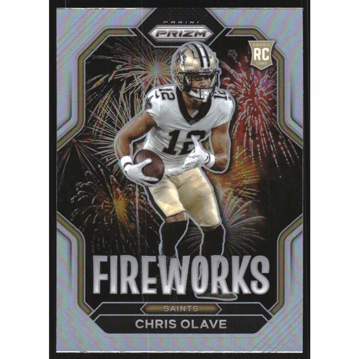 2022 Panini Prizm Fireworks Prizms Silver #14 Chris Olave