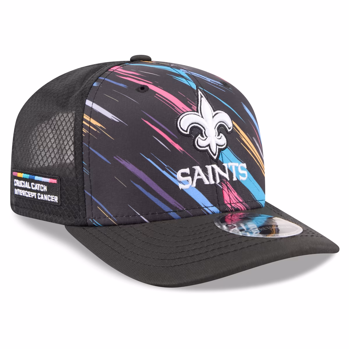 Men's New Era Black New Orleans Saints 2026 NFL Crucial Catch 9SEVENTY Adjustable Trucker Hat 4 Men's New Era Black New Orleans Saints 2026 NFL Crucial Catch 9SEVENTY Adjustable Trucker Hat