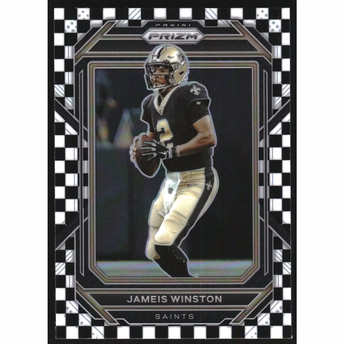 2022 Panini Prizm Prizms Black and White Checker #207 Jameis Winston 17 2022 Panini Prizm Prizms Black and White Checker #207 Jameis Winston