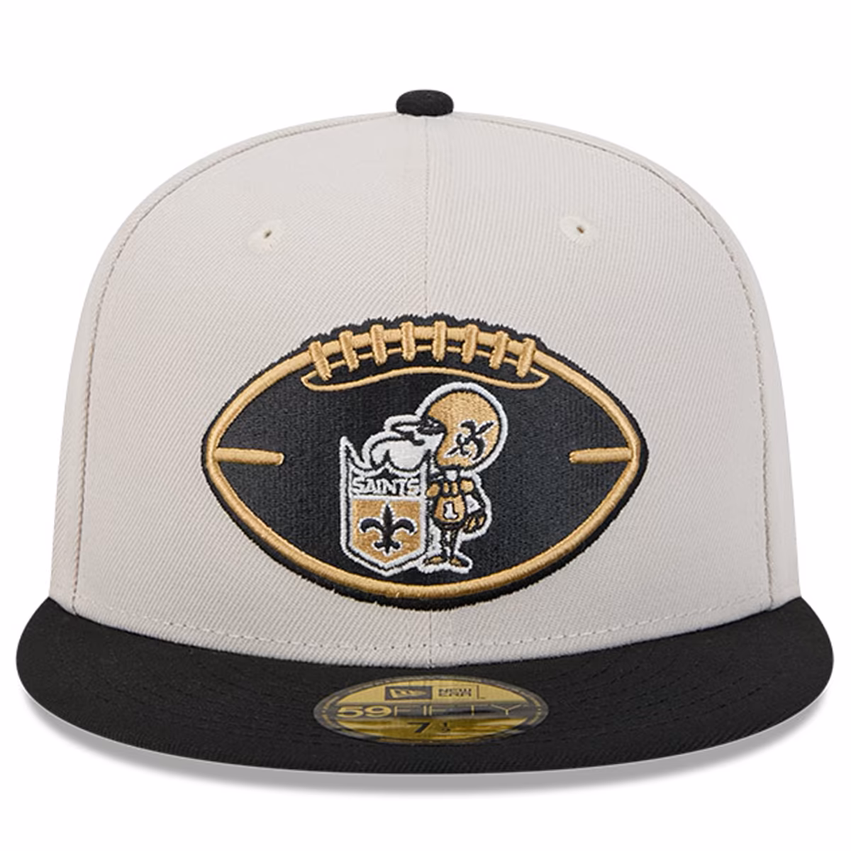 Men's New Era Stone/Black New Orleans Saints 2024 Sideline Historic 59FIFTY Fitted Hat 3 Men's New Era Stone/Black New Orleans Saints 2024 Sideline Historic 59FIFTY Fitted Hat
