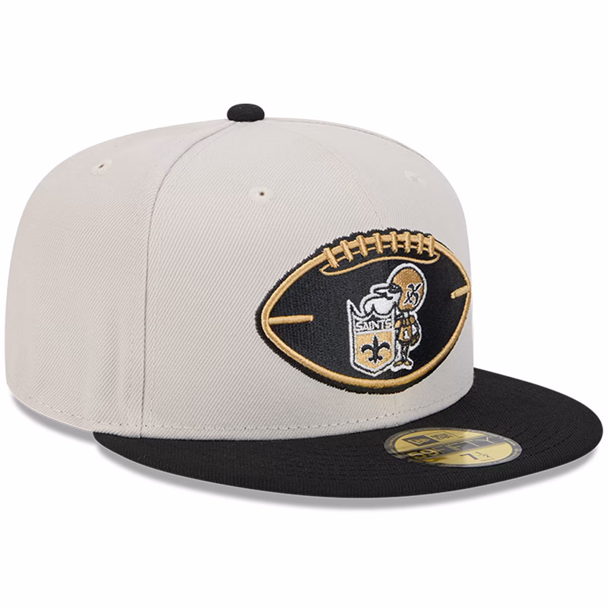 Men's New Era Stone/Black New Orleans Saints 2024 Sideline Historic 59FIFTY Fitted Hat 4 Men's New Era Stone/Black New Orleans Saints 2024 Sideline Historic 59FIFTY Fitted Hat