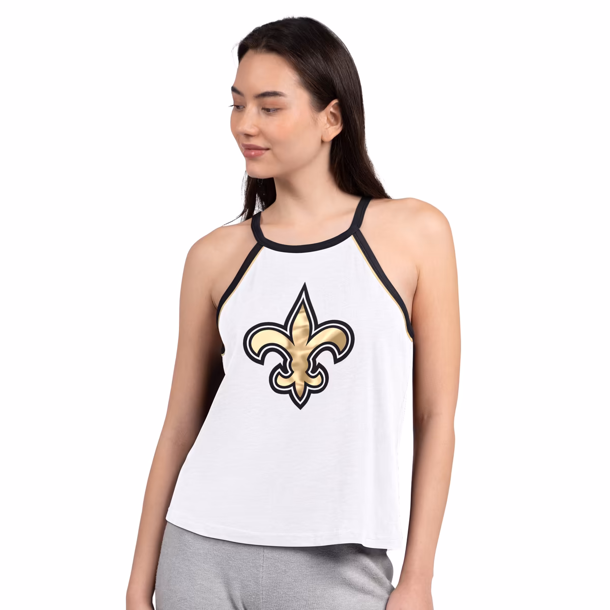 Women's G-III 4Her by Carl Banks  White New Orleans Saints Redemption Win Slub Tank Top