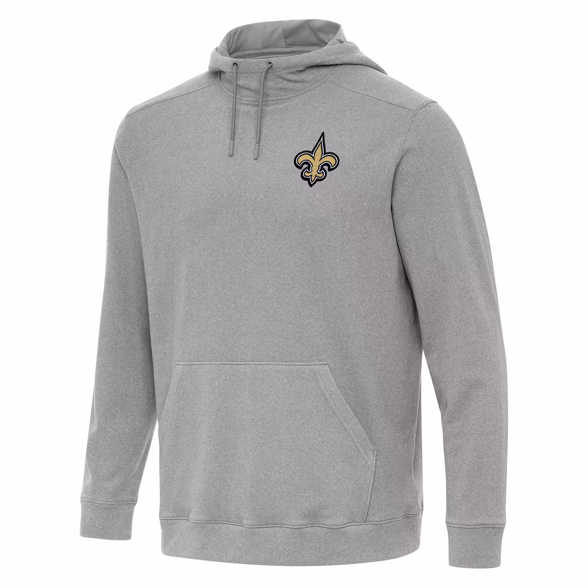 Men's Antigua Heather Gray New Orleans Saints Cloud Pullover Hoodie