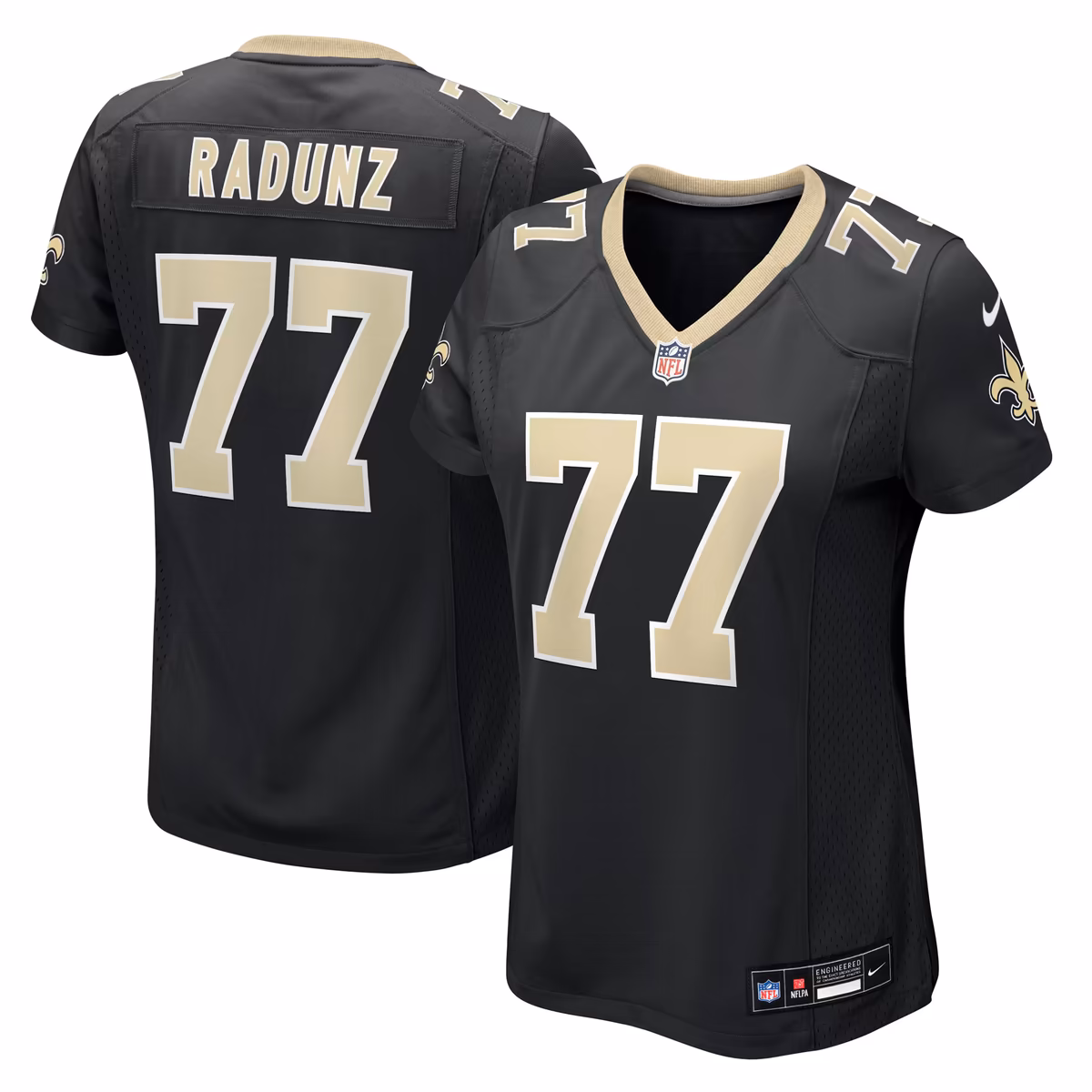 Women's Nike Dillon Radunz  Black New Orleans Saints Team Game Jersey
