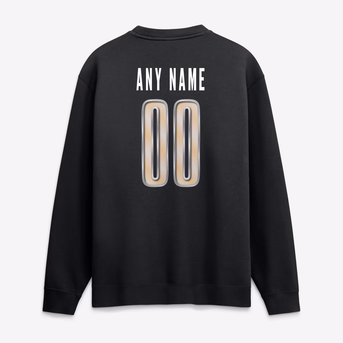 Men's Black New Orleans Saints Metallic Mascot Personalized Name & Number Sweatshirt 4 Men's Black New Orleans Saints Metallic Mascot Personalized Name & Number Sweatshirt