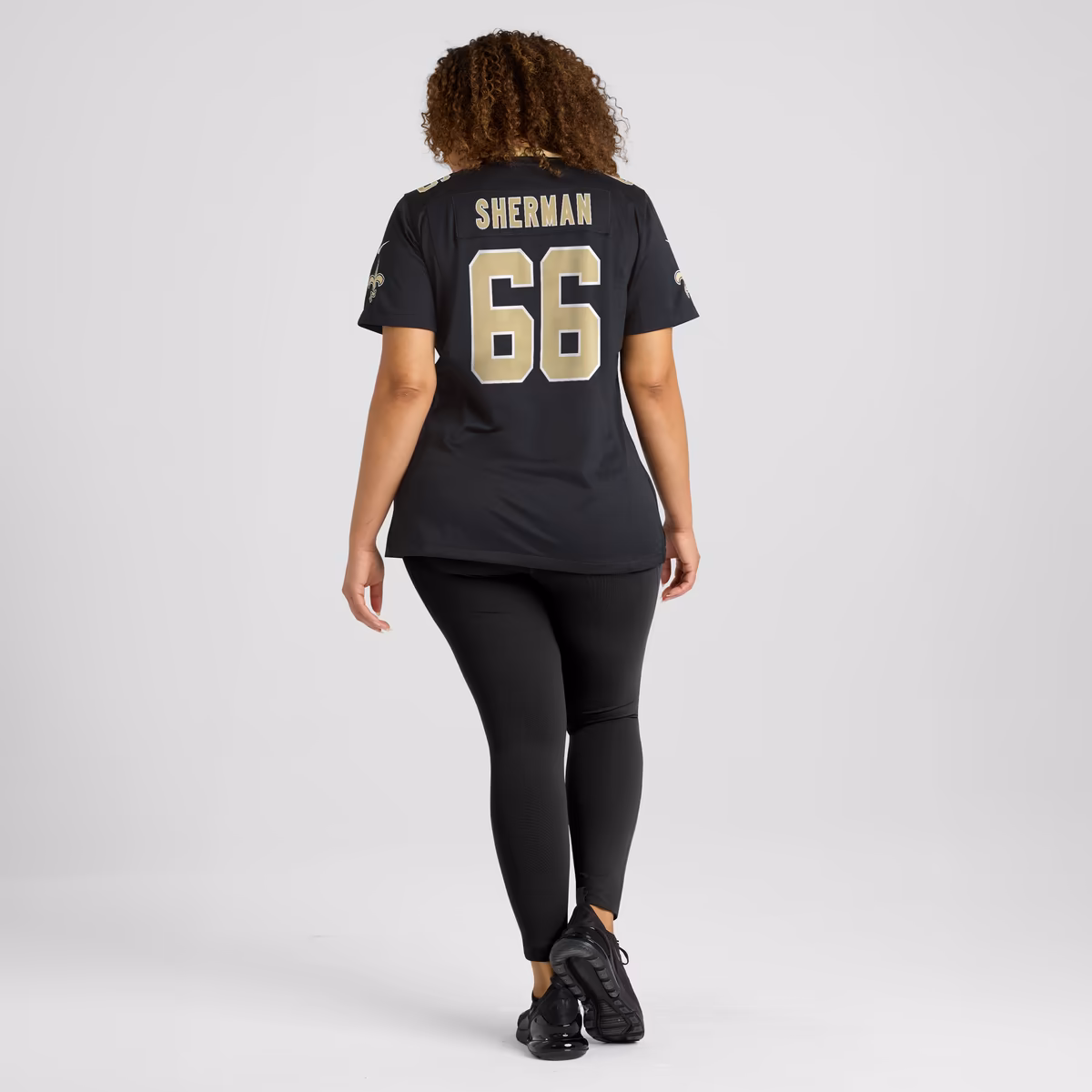 Women's Nike William Sherman Black New Orleans Saints Team Game Jersey 8 Women's Nike William Sherman Black New Orleans Saints Team Game Jersey