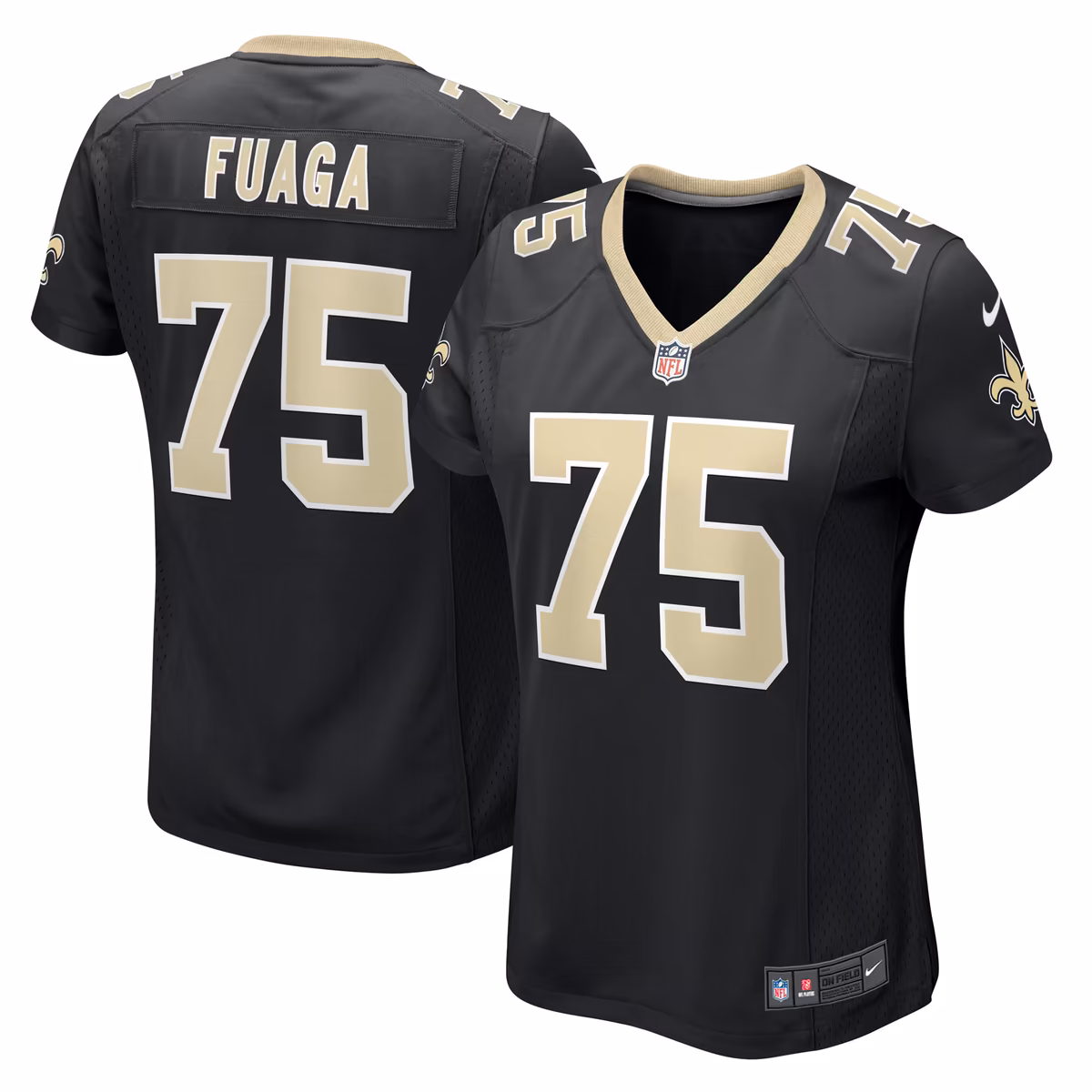 Women's Nike Taliese Fuaga Black New Orleans Saints Game Jersey 8 Women's Nike Taliese Fuaga Black New Orleans Saints Game Jersey