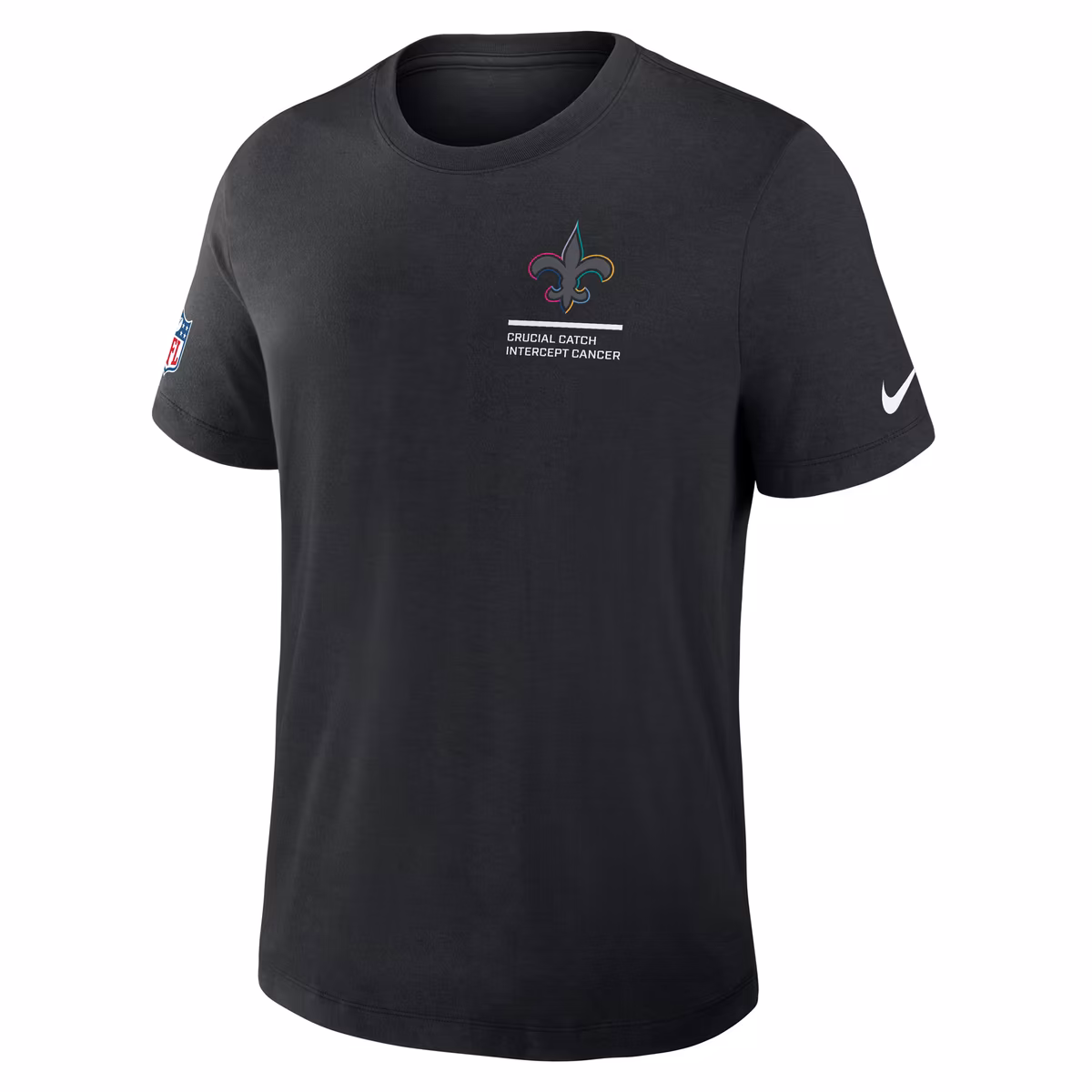 Men's Nike Black New Orleans Saints 2025 NFL Crucial Catch Tri-Blend Dri-FIT T-Shirt 6 Men's Nike Black New Orleans Saints 2025 NFL Crucial Catch Tri-Blend Dri-FIT T-Shirt