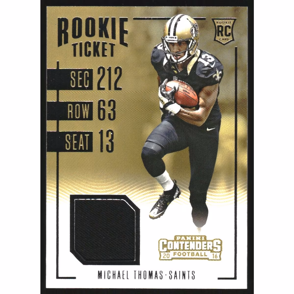 2016 Panini Contenders Rookie Ticket Swatches #29 Michael Thomas