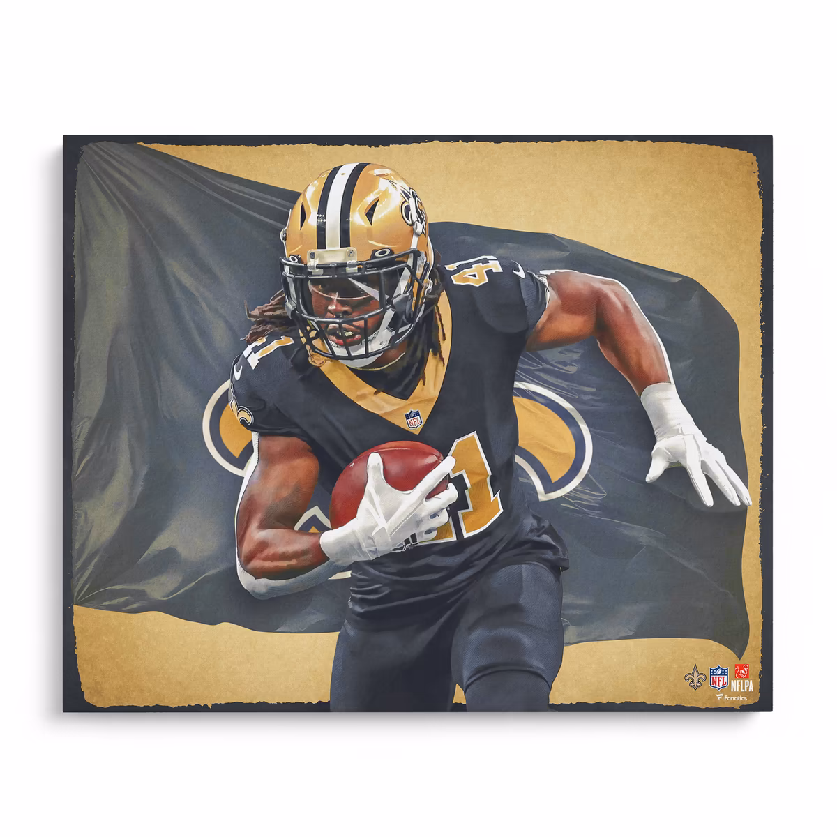 Alvin Kamara New Orleans Saints Unsigned 16" x 20" Photo Print - Designed by Artist Brian Konnick 3 Alvin Kamara New Orleans Saints Unsigned 16" x 20" Photo Print - Designed by Artist Brian Konnick
