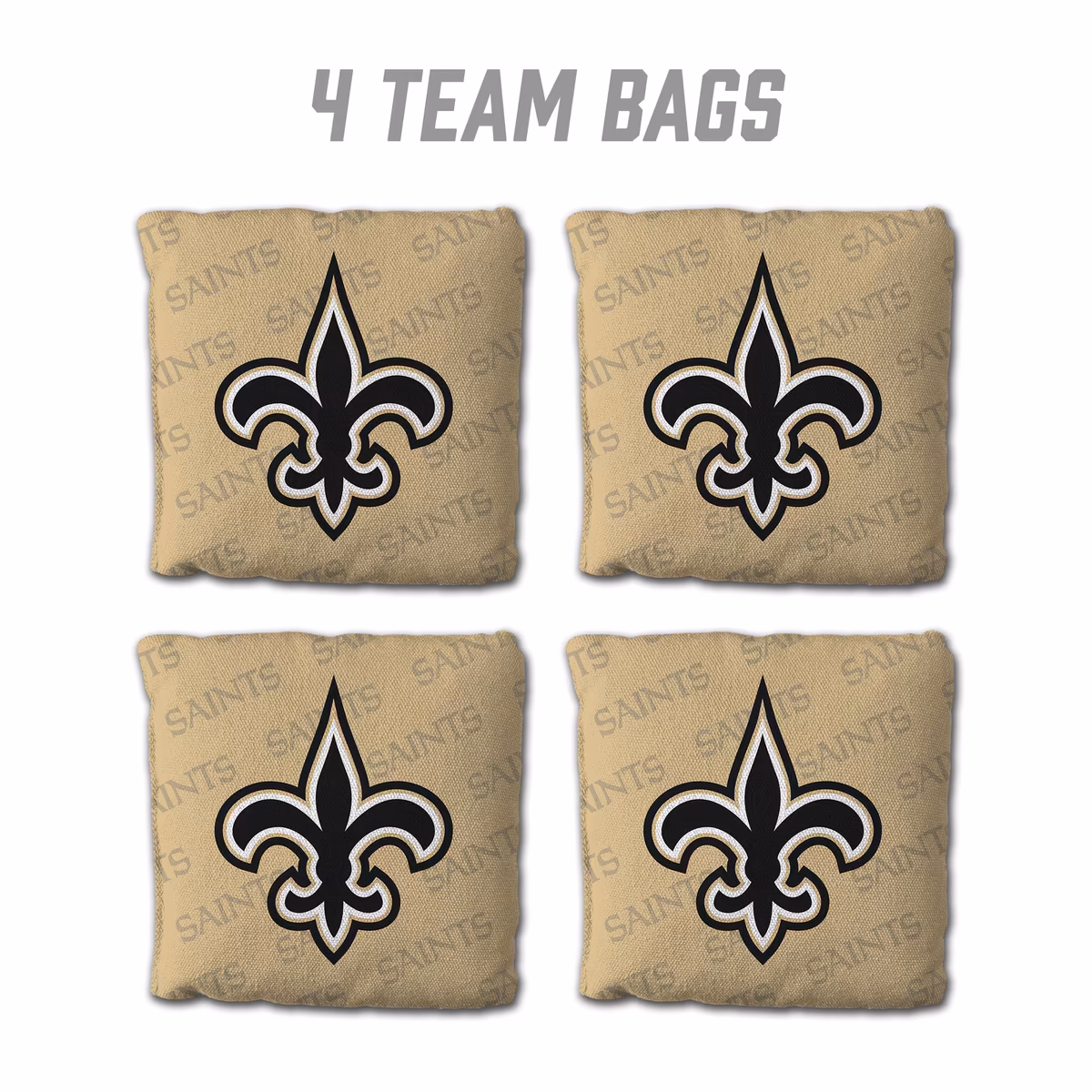 Fanpoint New Orleans Saints Four-Piece Cornhole Bag Set 3 Fanpoint New Orleans Saints Four-Piece Cornhole Bag Set