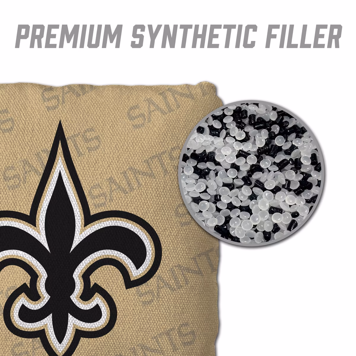 Fanpoint New Orleans Saints Four-Piece Cornhole Bag Set 5 Fanpoint New Orleans Saints Four-Piece Cornhole Bag Set
