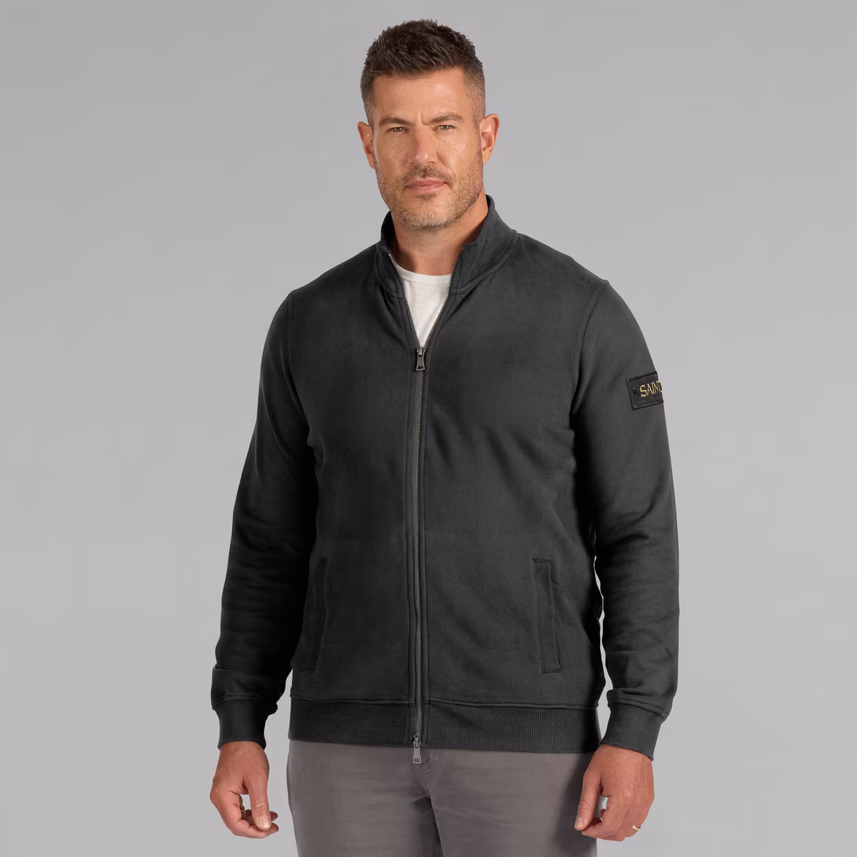Men's J. Palmer Black New Orleans Saints QB1 Full-Zip Sweatshirt 5 Men's J. Palmer Black New Orleans Saints QB1 Full-Zip Sweatshirt