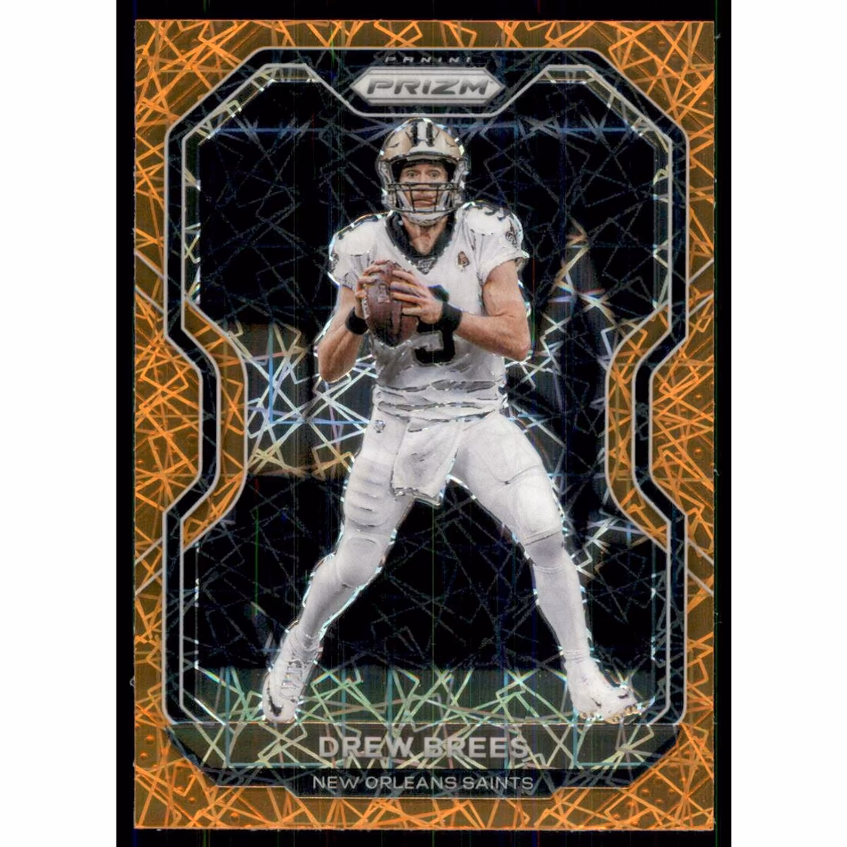 2020 Panini Prizm Prizms Orange Lazer #243 Drew Brees