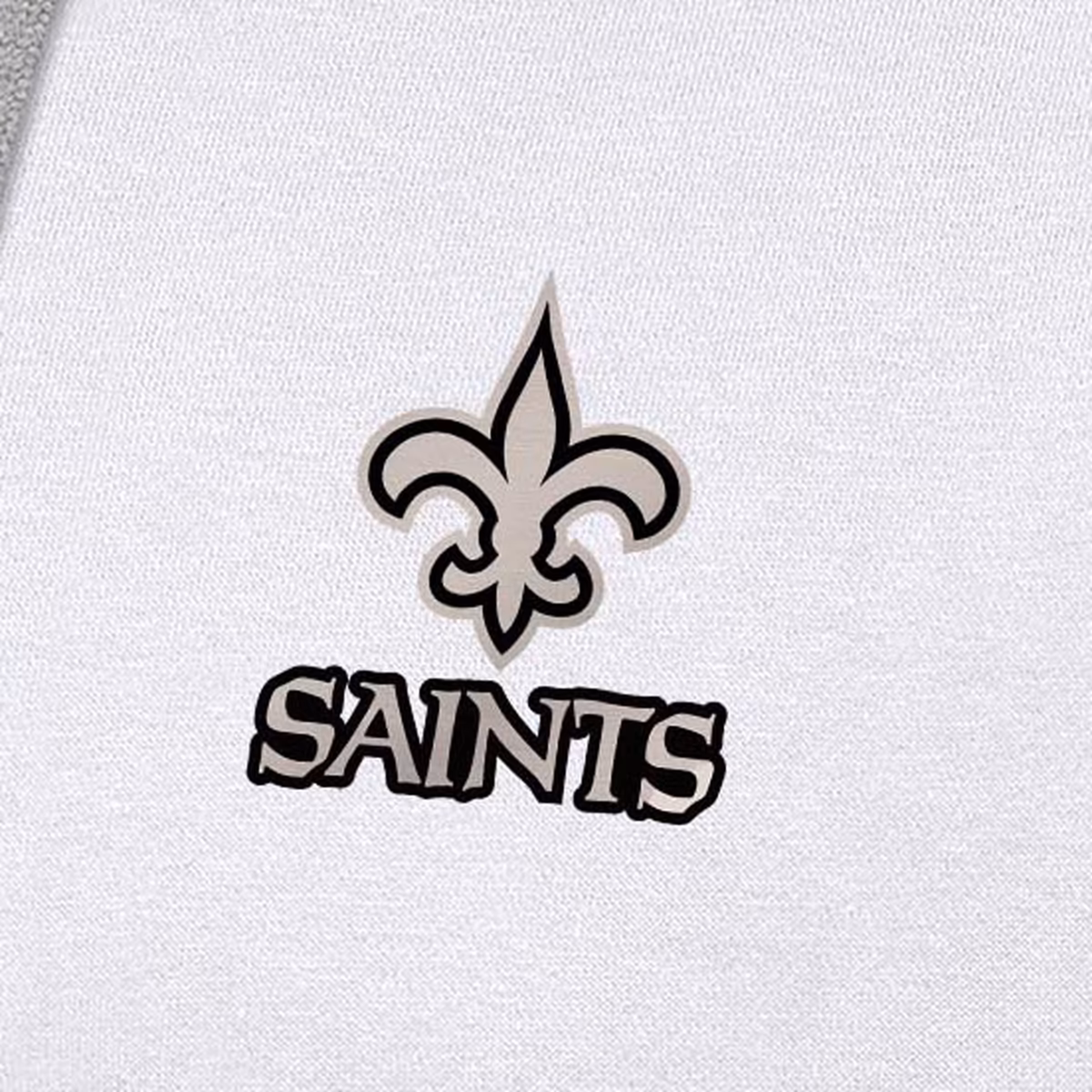 Men's Antigua White New Orleans Saints Brushed Carbon Victory Pullover Hoodie 5 Men's Antigua White New Orleans Saints Brushed Carbon Victory Pullover Hoodie