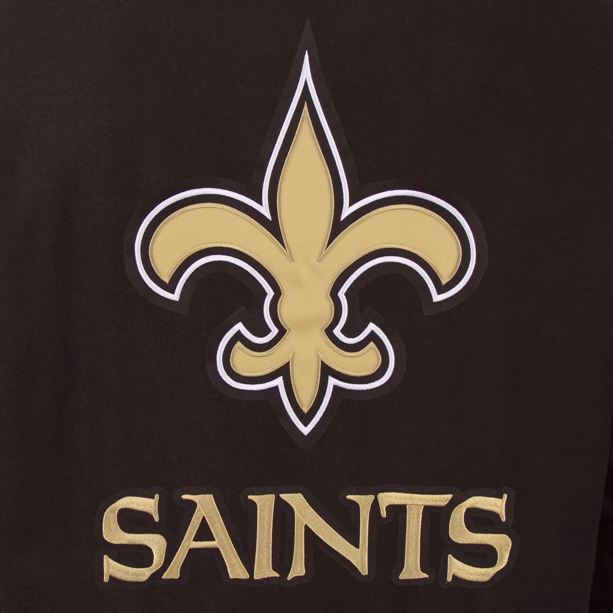 Men's JH Design Black New Orleans Saints Wool & Leather Reversible Jacket with Embroidered Logos 7 Men's JH Design Black New Orleans Saints Wool & Leather Reversible Jacket with Embroidered Logos
