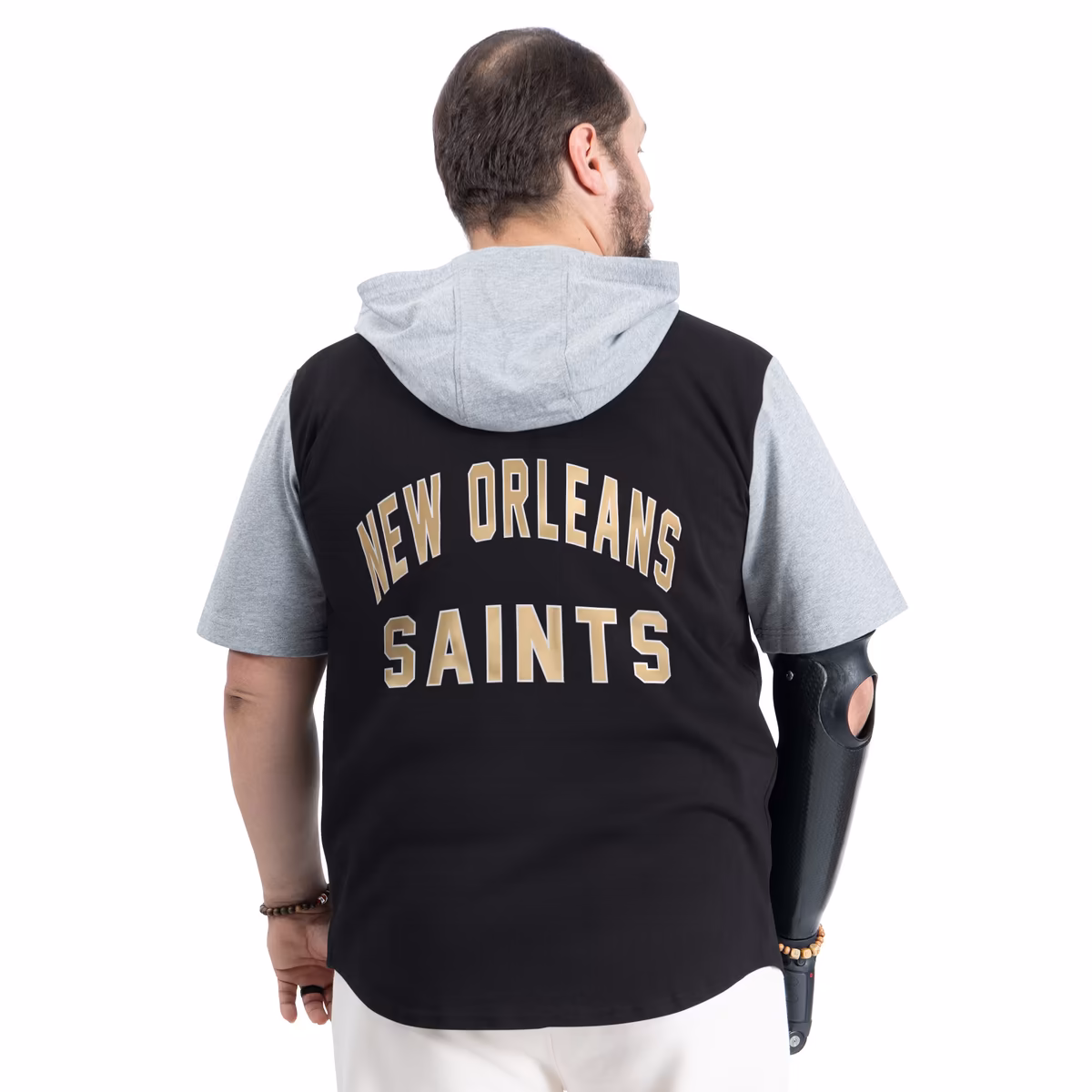 Men's G-III Sports by Carl Banks Black New Orleans Saints Adaptive Home Team Magnetic Button-Up Top 3 Men's G-III Sports by Carl Banks Black New Orleans Saints Adaptive Home Team Magnetic Button-Up Top