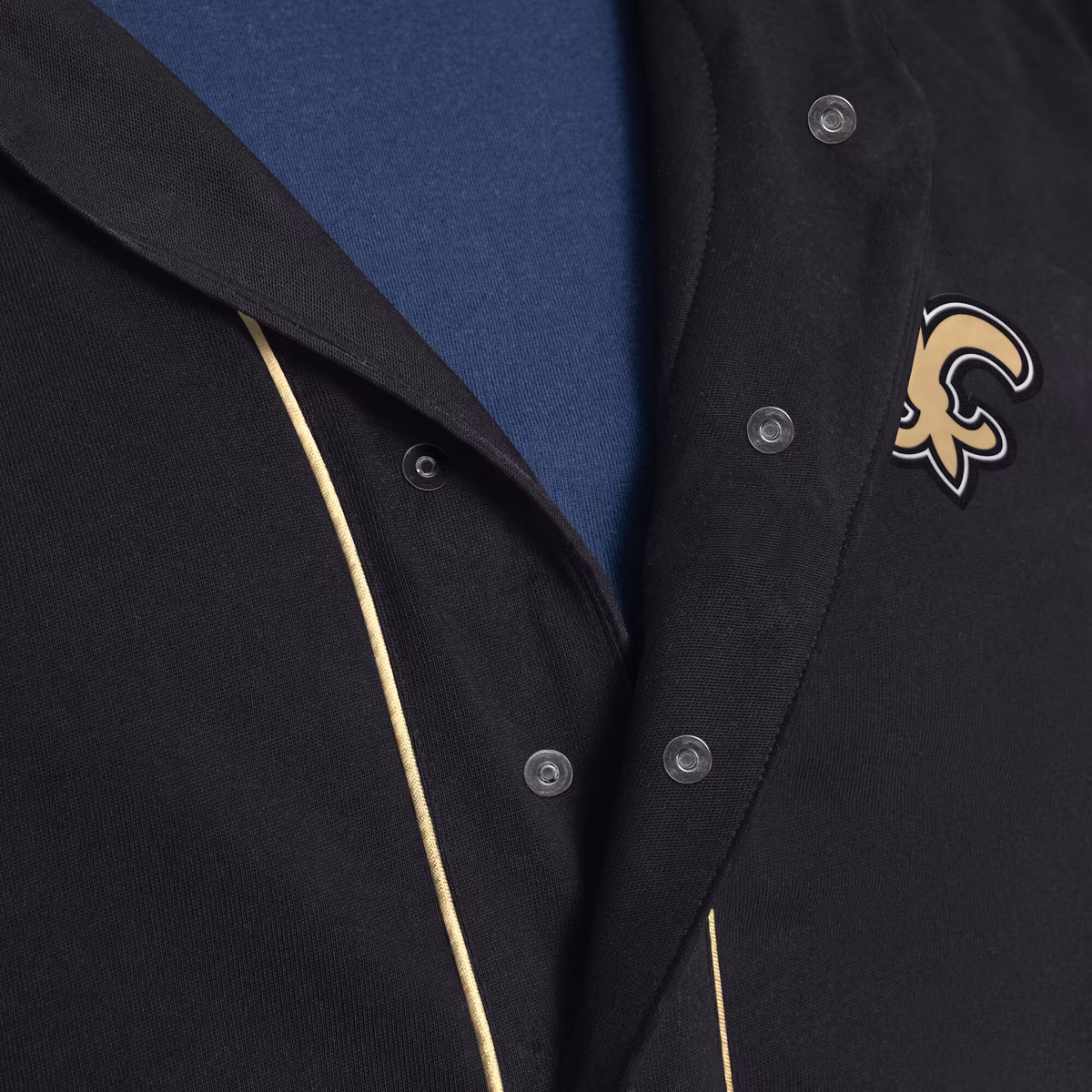 Men's G-III Sports by Carl Banks Black New Orleans Saints Adaptive Home Team Magnetic Button-Up Top 4 Men's G-III Sports by Carl Banks Black New Orleans Saints Adaptive Home Team Magnetic Button-Up Top