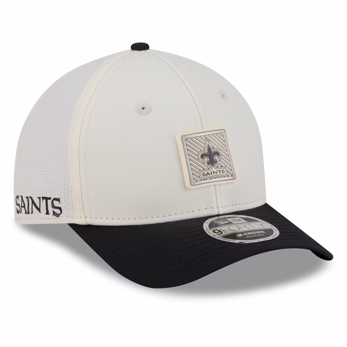 Men's New Era Cream/Black New Orleans Saints 2026 NFL Training Camp 9FORTY Adjustable Hat 2 Men's New Era Cream/Black New Orleans Saints 2026 NFL Training Camp 9FORTY Adjustable Hat