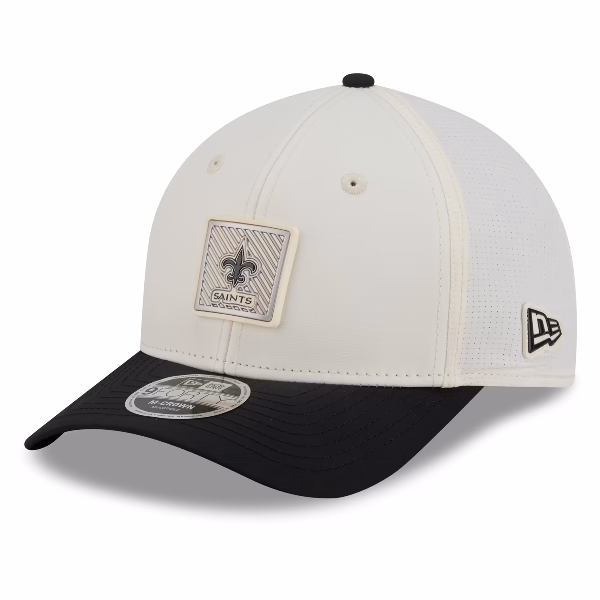 Men's New Era Cream/Black New Orleans Saints 2026 NFL Training Camp 9FORTY Adjustable Hat 4 Men's New Era Cream/Black New Orleans Saints 2026 NFL Training Camp 9FORTY Adjustable Hat