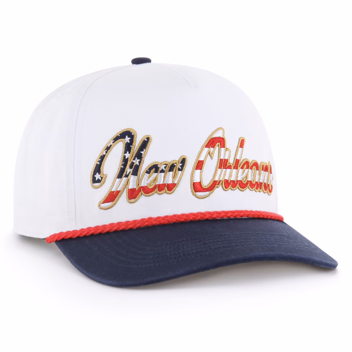 Men's '47 White New Orleans Saints Patriotic Overhand Hitch Adjustable Hat 3 Men's '47 White New Orleans Saints Patriotic Overhand Hitch Adjustable Hat