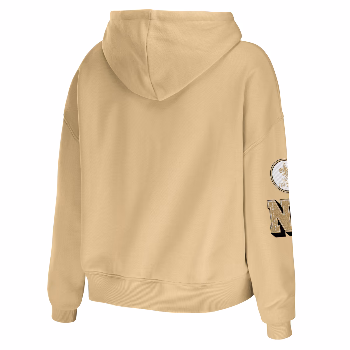 Women's WEAR by Erin Andrews Gold New Orleans Saints Plus Size Modest Cropped Pullover Hoodie 4 Women's WEAR by Erin Andrews Gold New Orleans Saints Plus Size Modest Cropped Pullover Hoodie