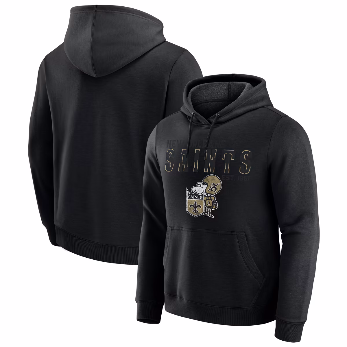 Men's Darius Rucker Collection by Fanatics Black New Orleans Saints Hoodie 2 Men's Darius Rucker Collection by Fanatics Black New Orleans Saints Hoodie
