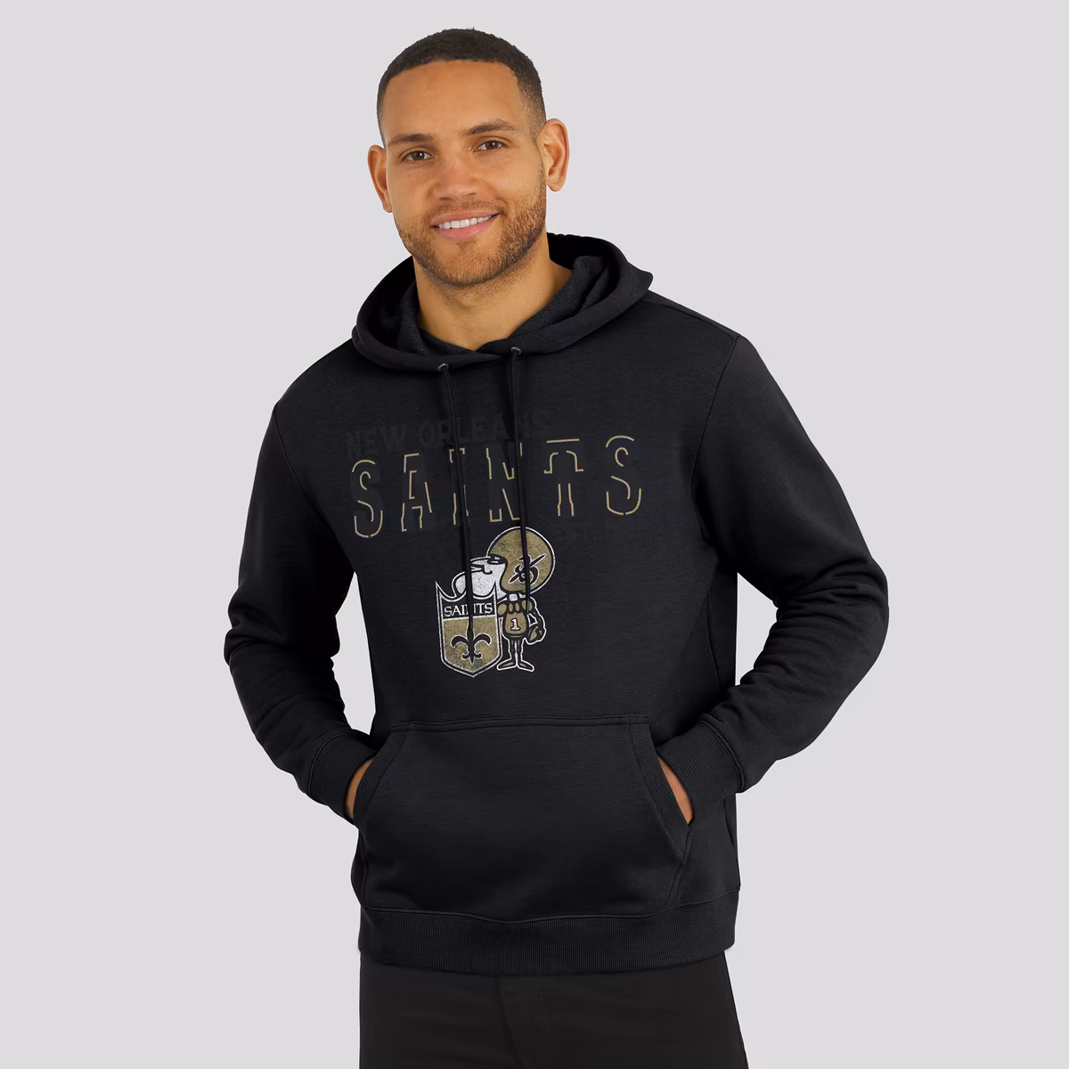 Men's Darius Rucker Collection by Fanatics Black New Orleans Saints Hoodie 5 Men's Darius Rucker Collection by Fanatics Black New Orleans Saints Hoodie