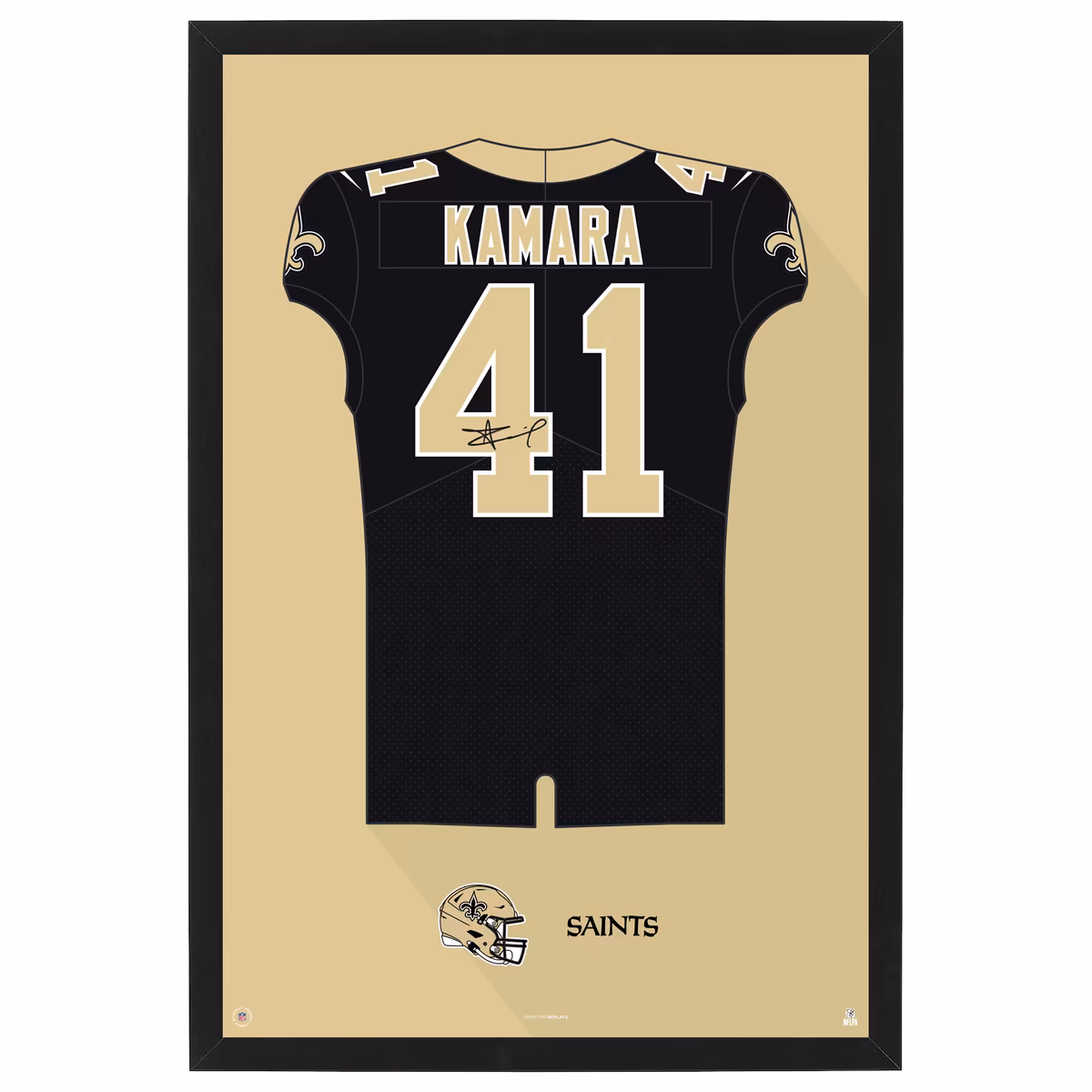 Alvin Kamara New Orleans Saints 27" x 39" Framed Jersey Print
