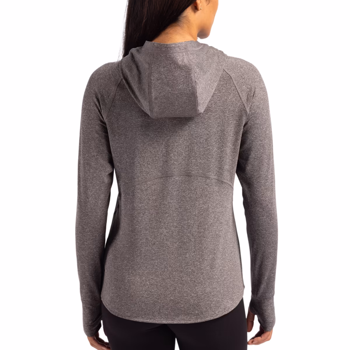 Women's Cutter & Buck Heather Charcoal New Orleans Saints Primary Logo Adapt Knit Recycled Raglan Pullover Hoodie 3 Women's Cutter & Buck Heather Charcoal New Orleans Saints Primary Logo Adapt Knit Recycled Raglan Pullover Hoodie