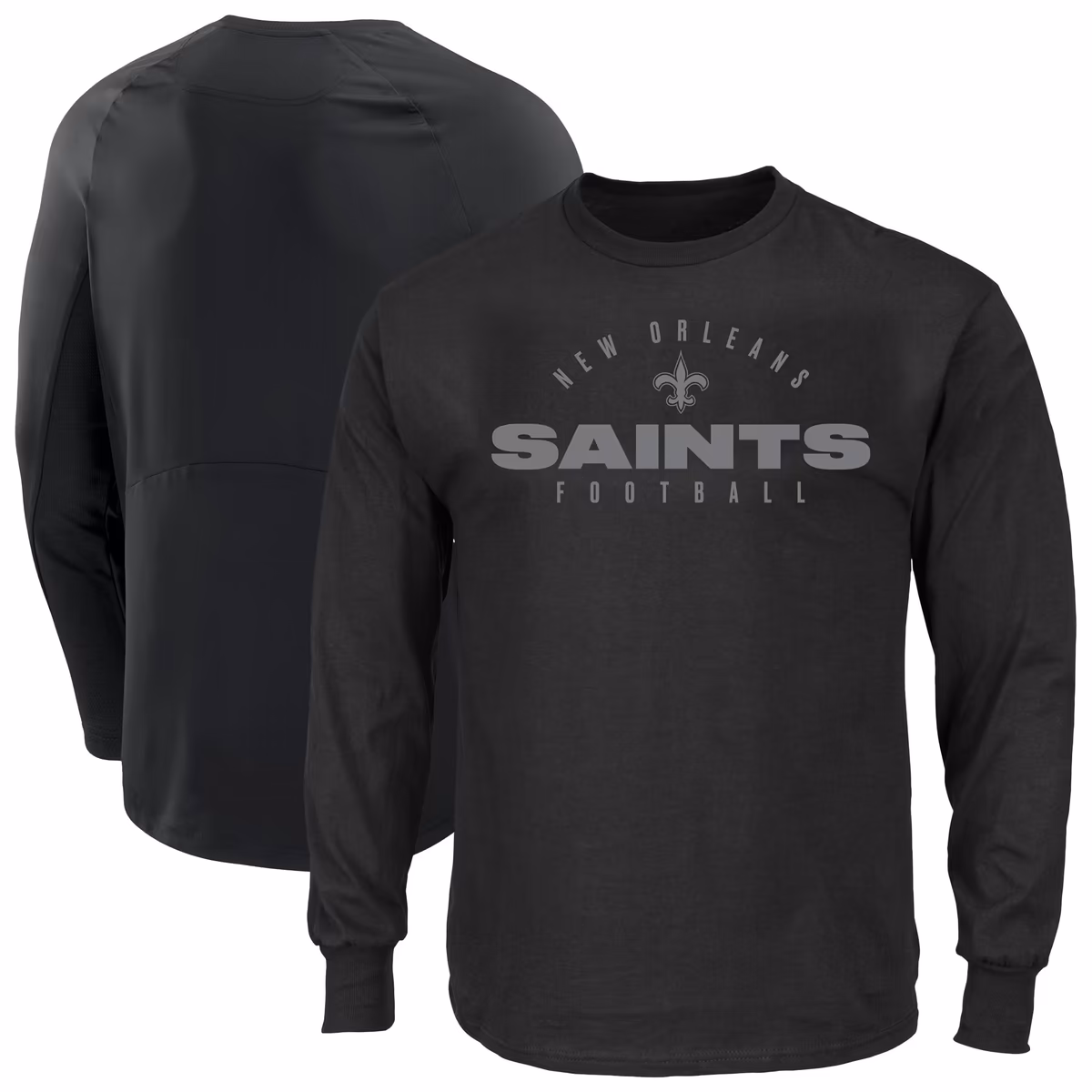Men's Fanatics Black New Orleans Saints Big & Tall Coverage Scheme Long Sleeve T-Shirt 3 Men's Fanatics Black New Orleans Saints Big & Tall Coverage Scheme Long Sleeve T-Shirt