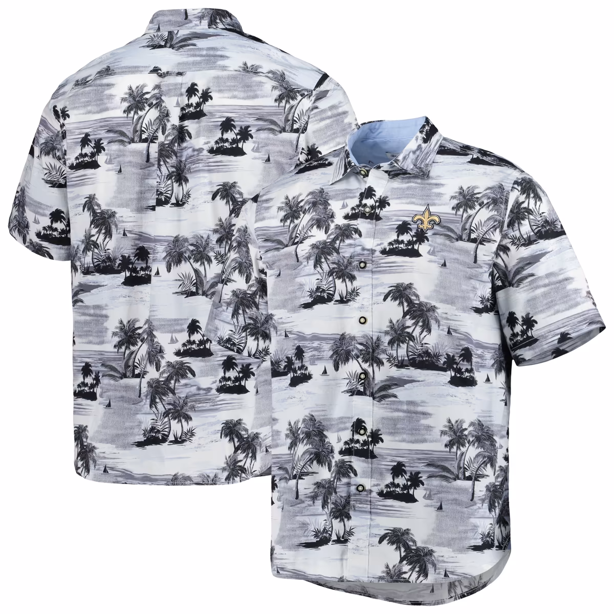 Men's Tommy Bahama Black New Orleans Saints Sport Tropical Horizons Button-Up Shirt 9 Men's Tommy Bahama Black New Orleans Saints Sport Tropical Horizons Button-Up Shirt