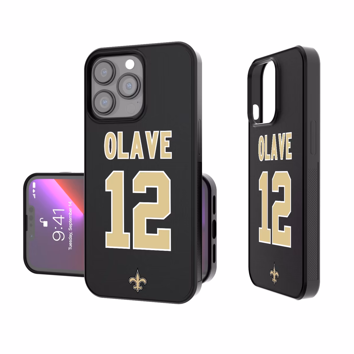 Keyscaper Chris Olave New Orleans Saints iPhone Bump Case 1 Keyscaper Chris Olave New Orleans Saints iPhone Bump Case