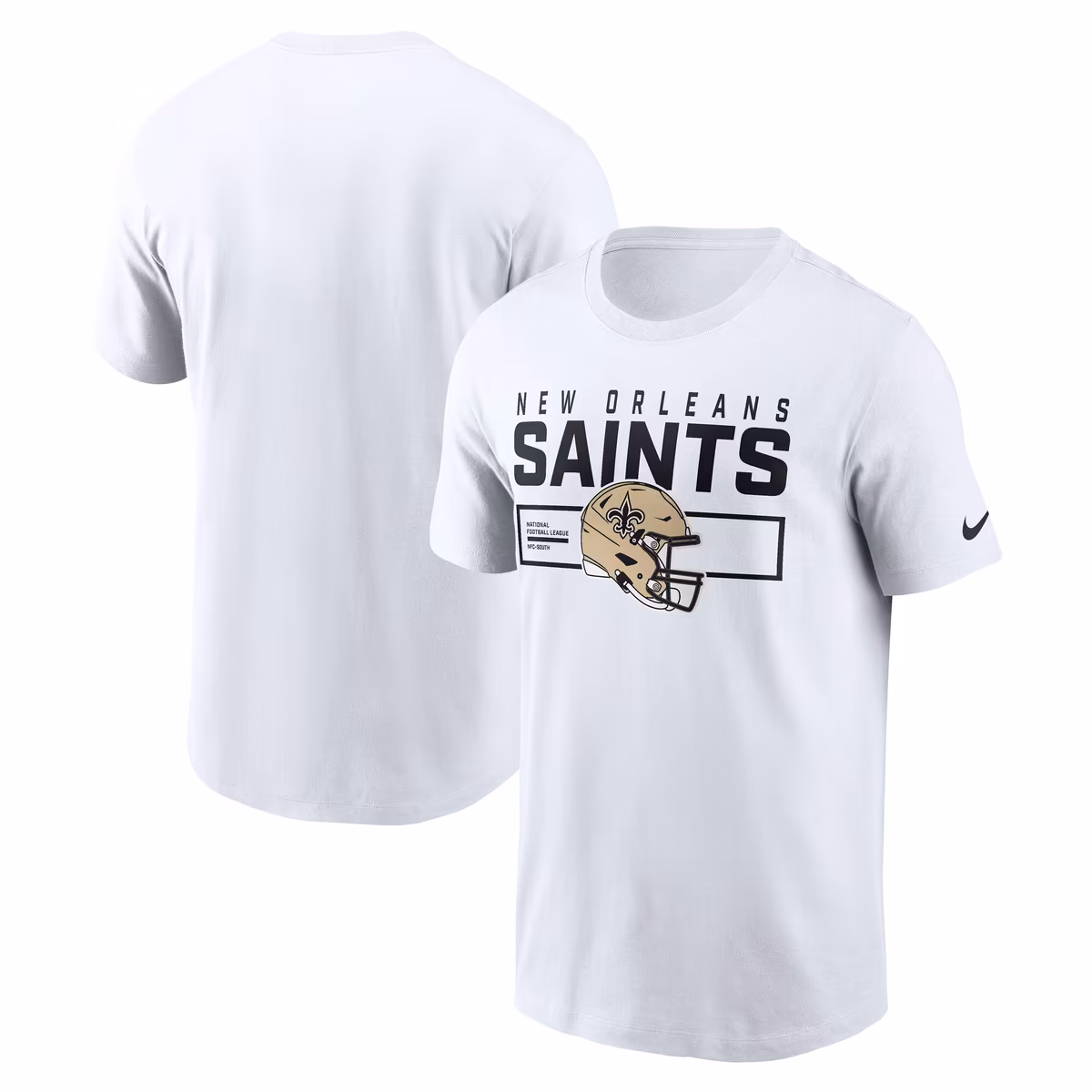 Men's Nike White New Orleans Saints Primetime Helmet Essential T-Shirt 1 Men's Nike White New Orleans Saints Primetime Helmet Essential T-Shirt