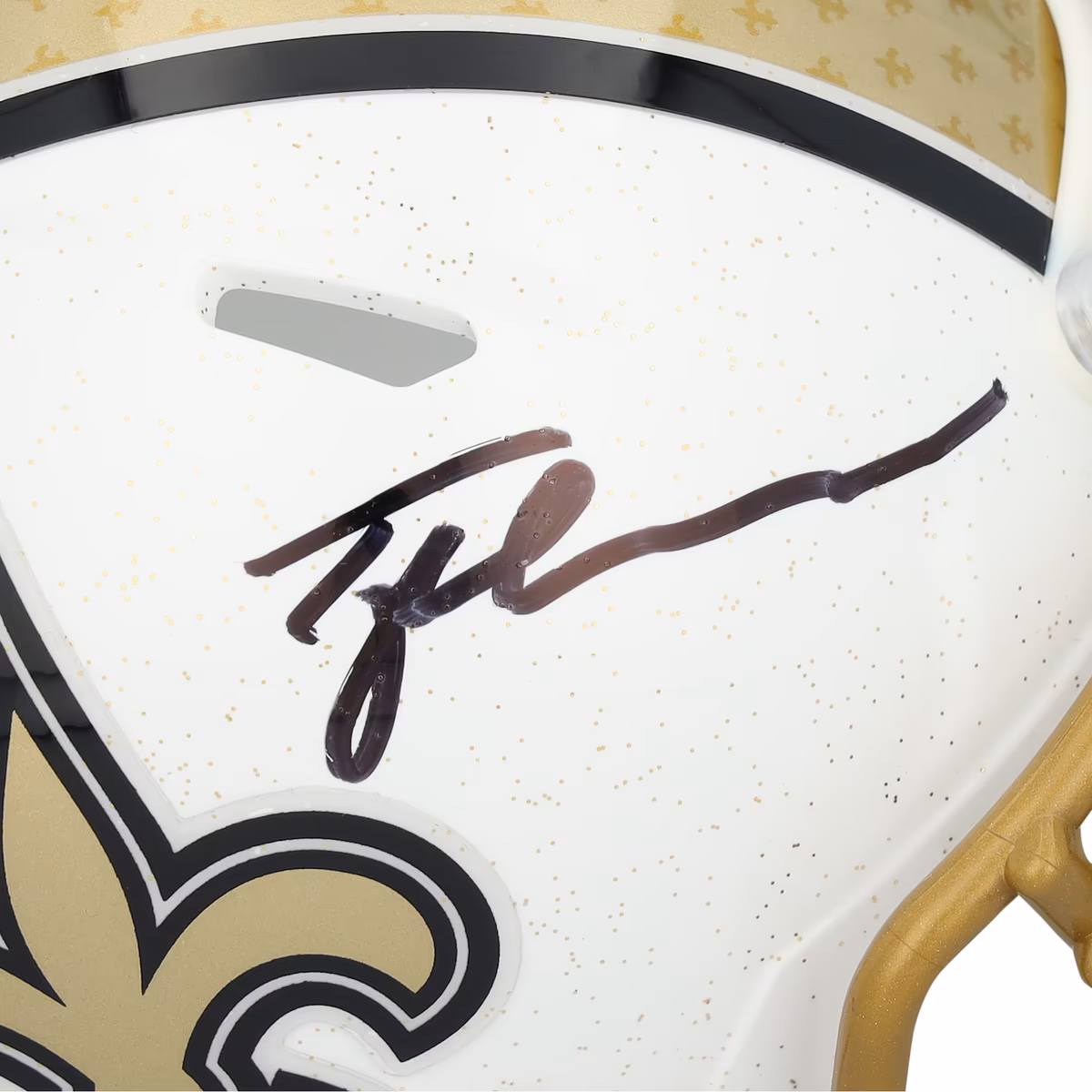 Tyler Shough New Orleans Saints Autographed Riddell 2025 Alternate Speed Mini Helmet 3 Tyler Shough New Orleans Saints Autographed Riddell 2025 Alternate Speed Mini Helmet
