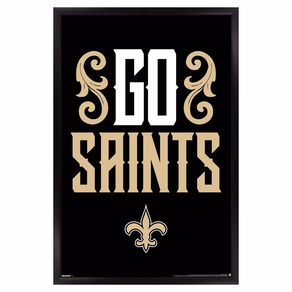 New Orleans Saints 23" x 34" Framed Team Poster 1 New Orleans Saints 23" x 34" Framed Team Poster
