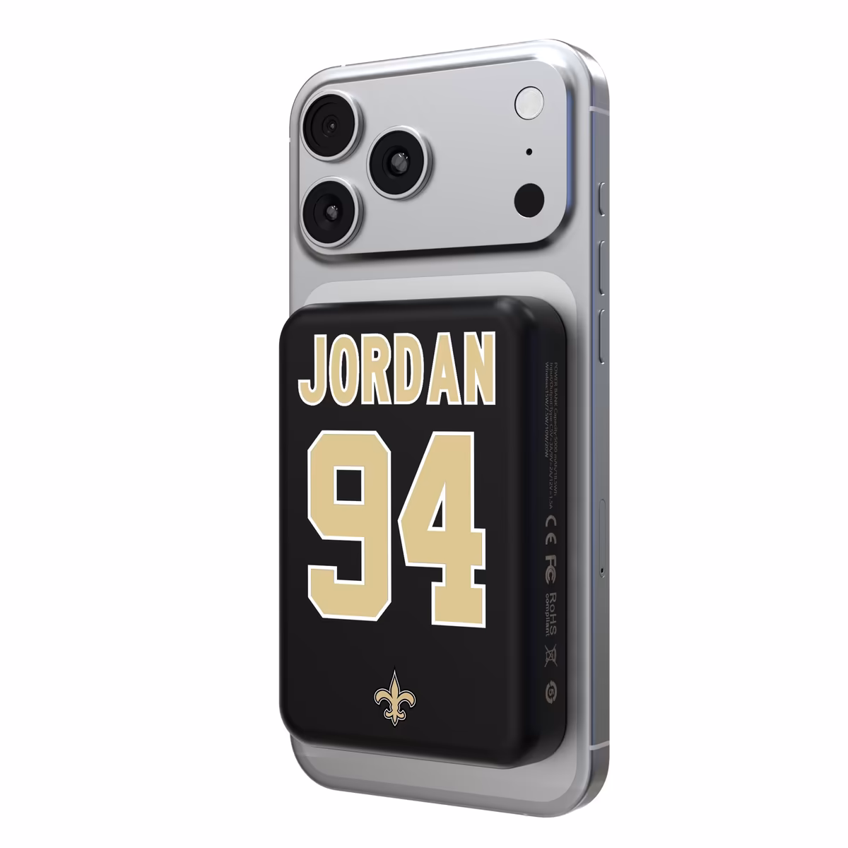 Keyscaper Cameron Jordan New Orleans Saints 5000mAh Wireless Magnetic Power Bank 14 Keyscaper Cameron Jordan New Orleans Saints 5000mAh Wireless Magnetic Power Bank