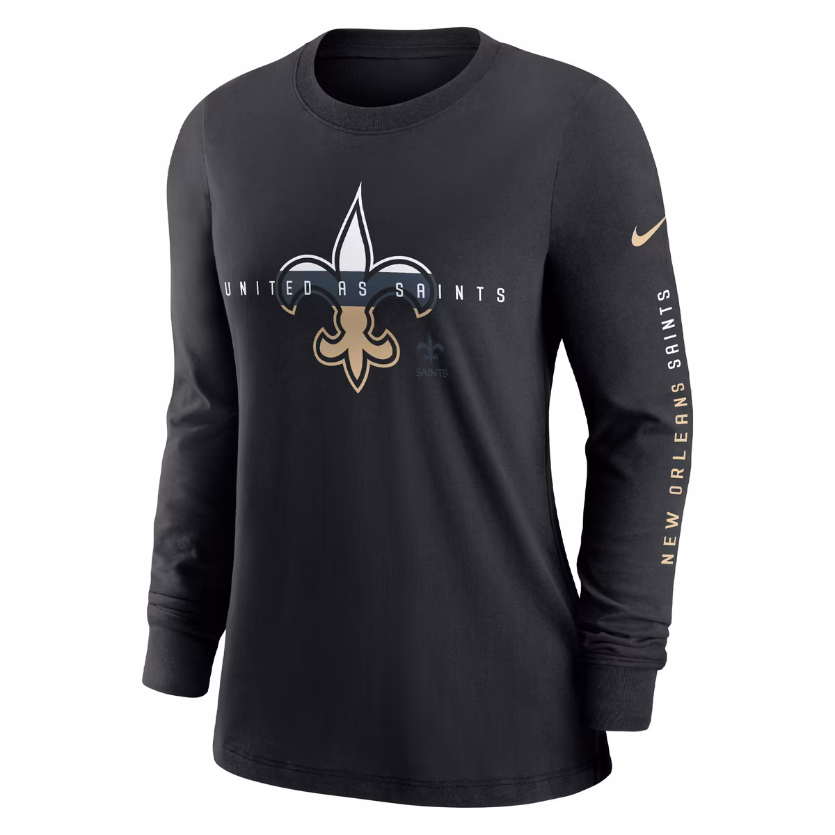 Women's Nike Black New Orleans Saints Prime Split Long Sleeve T-Shirt 3 Women's Nike Black New Orleans Saints Prime Split Long Sleeve T-Shirt