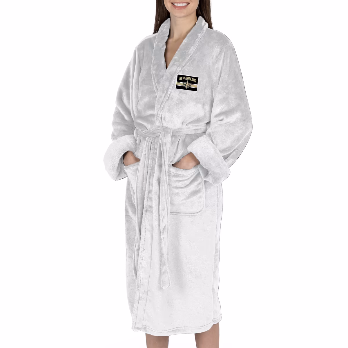 Women's The Northwest Group White New Orleans Saints Rollout Silk Touch Robe 8 Women's The Northwest Group White New Orleans Saints Rollout Silk Touch Robe