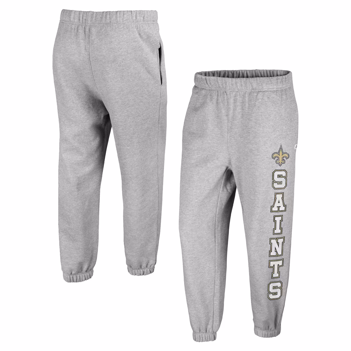 Women's '47 Gray New Orleans Saints Double Pro Harper Jogger Sweatpants