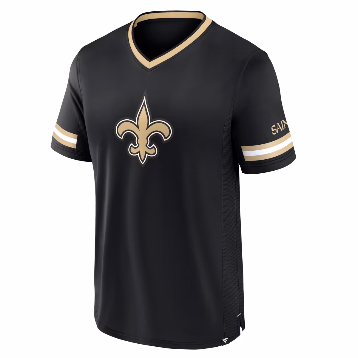 Men's Fanatics Black New Orleans Saints Stripe Stacking T-Shirt 3 Men's Fanatics Black New Orleans Saints Stripe Stacking T-Shirt