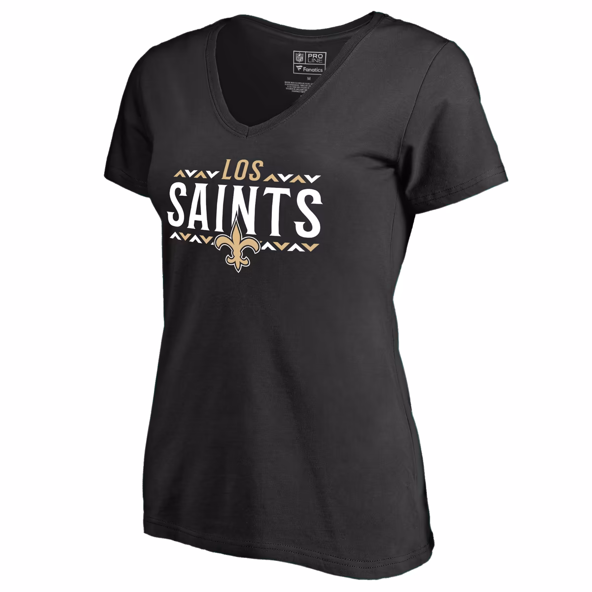 Women's Black New Orleans Saints Arriba V-Neck T-Shirt 7 Women's Black New Orleans Saints Arriba V-Neck T-Shirt