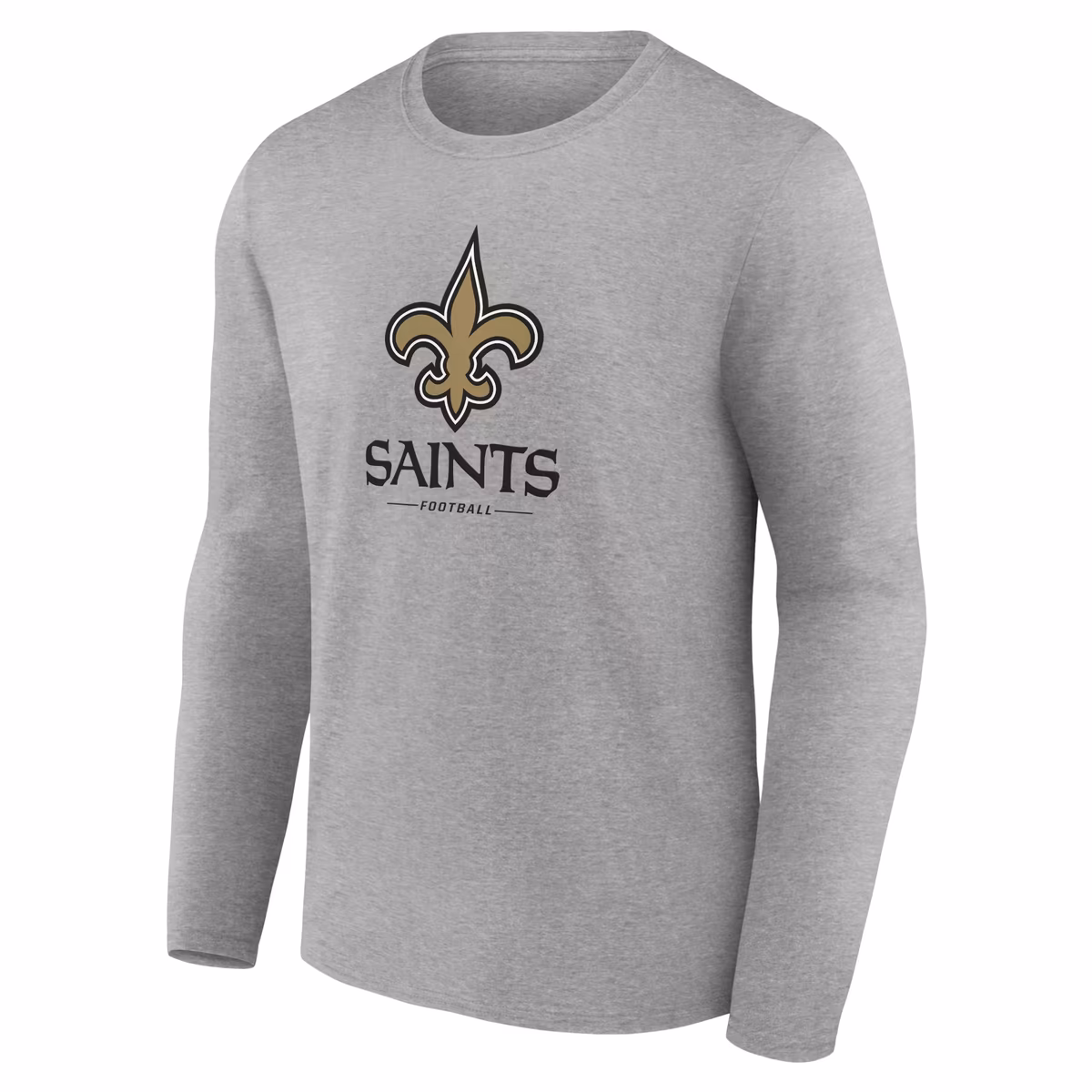 Men's Gray New Orleans Saints Logo Team Lockup Long Sleeve T-Shirt 3 Men's Gray New Orleans Saints Logo Team Lockup Long Sleeve T-Shirt