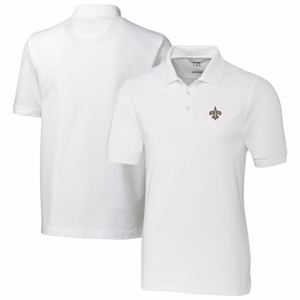 Men's Cutter & Buck White New Orleans Saints Advantage Eco Pique DryTec Tri-Blend Polo 10 Men's Cutter & Buck White New Orleans Saints Advantage Eco Pique DryTec Tri-Blend Polo