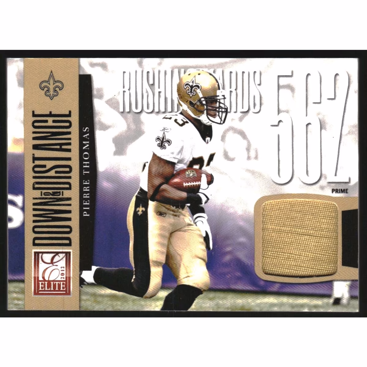 2012 Elite Down and Distance Jerseys Prime #27 Pierre Thomas/49 3 2012 Elite Down and Distance Jerseys Prime #27 Pierre Thomas/49