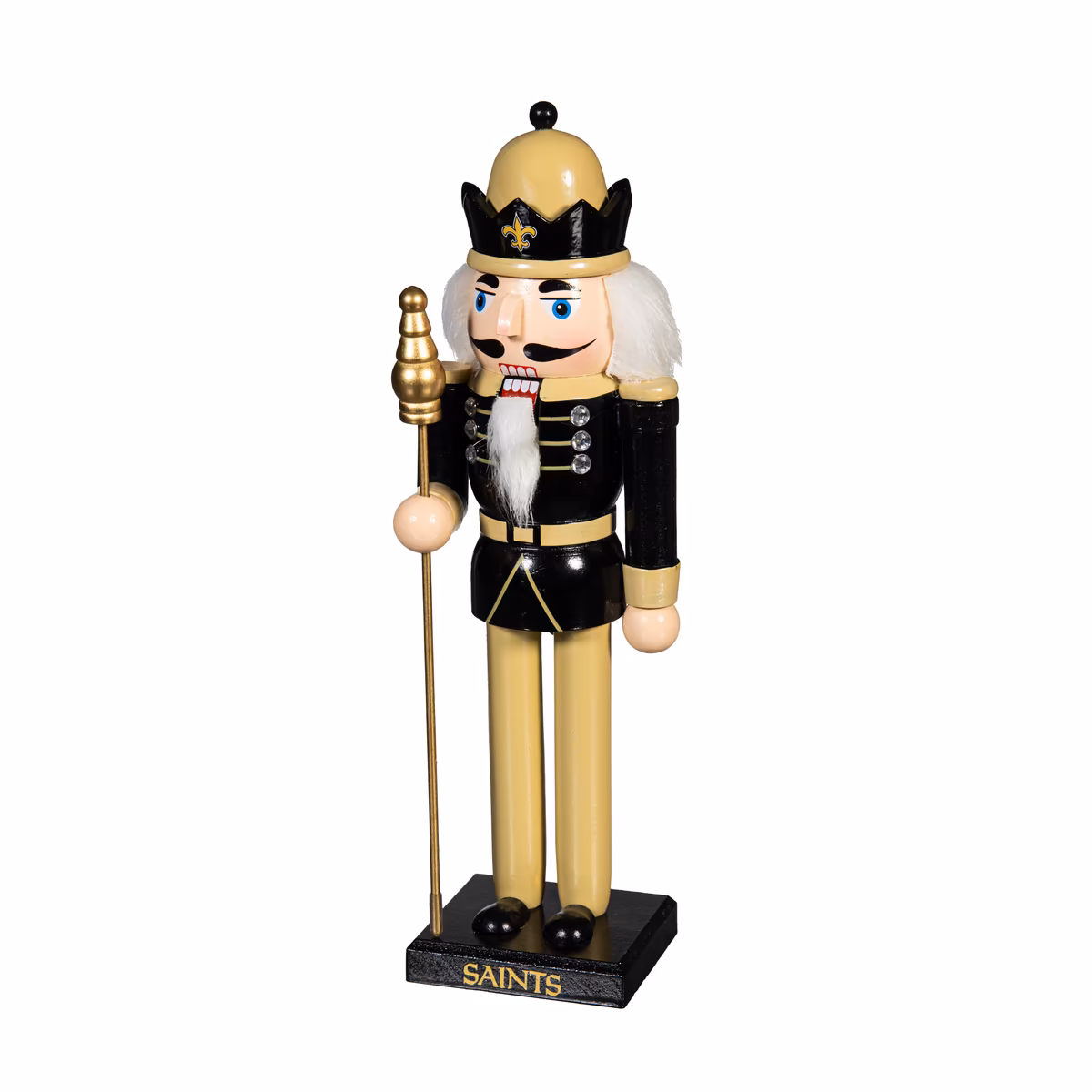 New Orleans Saints 12" Wooden Nutcracker Statue 2 New Orleans Saints 12" Wooden Nutcracker Statue