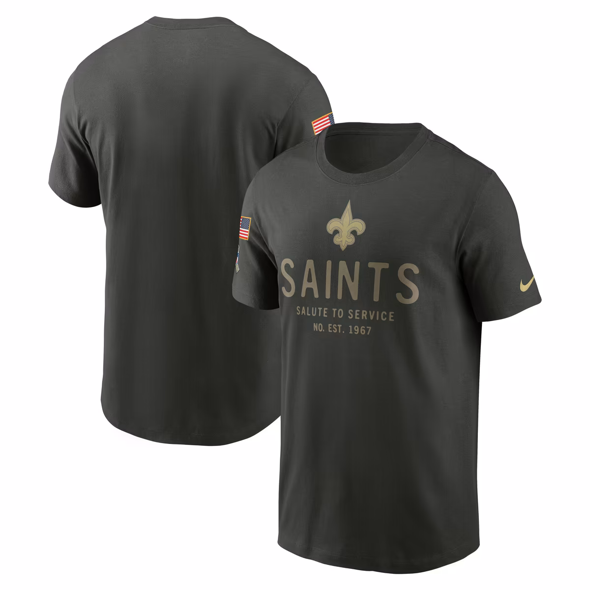Men's Nike Forest Green New Orleans Saints 2025 Salute to Service Sideline Primary Edge Dri-FIT T-Shirt 10 Men's Nike Forest Green New Orleans Saints 2025 Salute to Service Sideline Primary Edge Dri-FIT T-Shirt