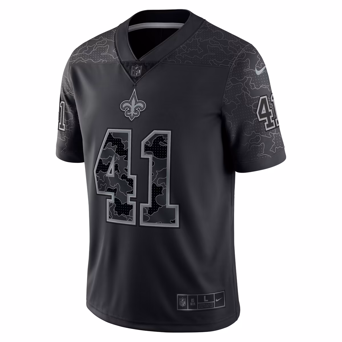 Men's Nike Alvin Kamara Black New Orleans Saints RFLCTV Limited Jersey 4 Men's Nike Alvin Kamara Black New Orleans Saints RFLCTV Limited Jersey