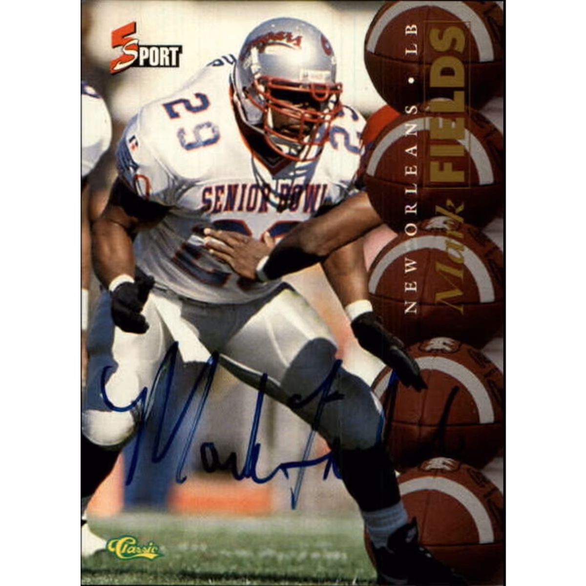 1995 Classic Five Sport Autographs #55 Mark Fields